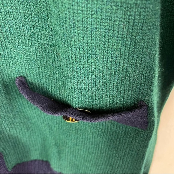 60s Mod Green and Blue Chanelesque styling Mackinnon of Scotland Wool Cardigan - Picture 3 of 10